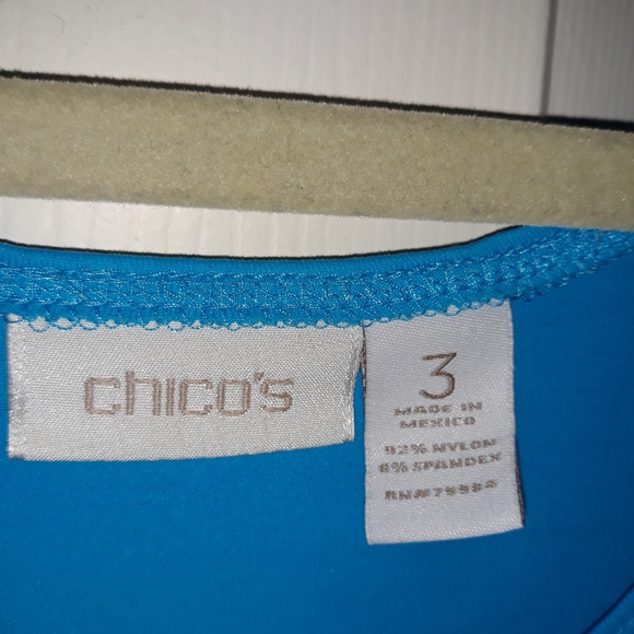 Chico's Turquoise Layering Tank Top Size 3 (XL/16) - Picture 3 of 3